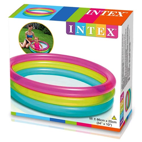 Intex 3 Ringed Rainbow Baby Pool