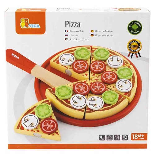 Wooden Pizza with Toppings 20cm