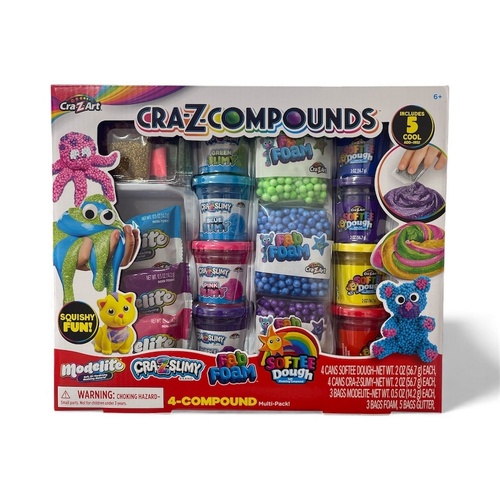 Cra-Z-Art Compounds Squishy Sensations 4-Compound Slime Multi Pack