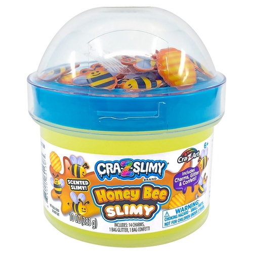 CRA-Z-SLIMY FUN DOME TOPPER JARS PDQ ASST - HONEY BEE SLIMY