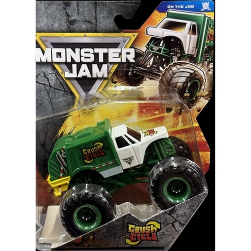 Monster Jam 1:64 Truck Crush Cycle On The Job