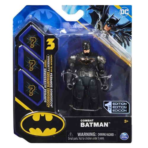 DC Combat Batman Figure 10cm & 3 Surprise Accessories