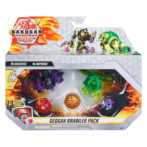 Bakugan Geogan Brawler Pack Arachnia & Amphrog