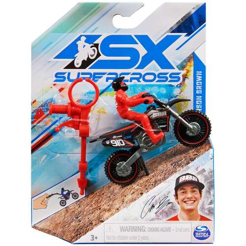 SX Supercross 1:24 Die Cast Motorcycle Carson Brown