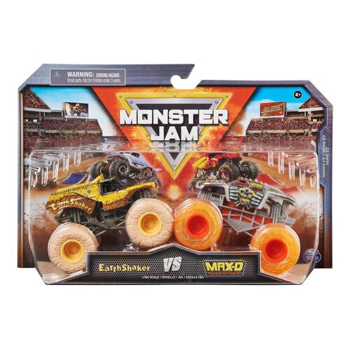 Monster Jam Earthshaker vs Max-D Pack 2 Pack 1:64