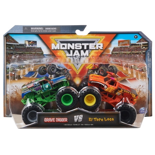 Monster Jam Grave Digger vs El Toro Loco 2 Pack 1:64 #24