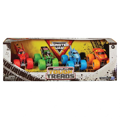 Monster Jam True Metal 1:64 Tough Treads 4 Pack