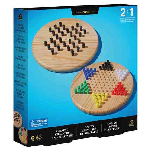 Cardinal Classics Wooden Solitaire Chinese Checkers