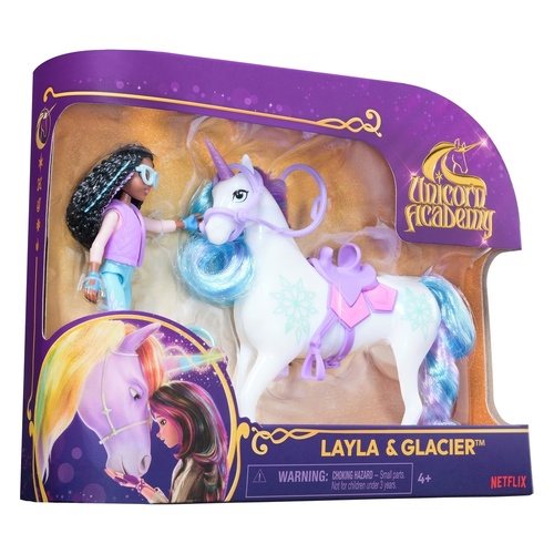 Unicorn Academy Small Doll Layla & Glacier
