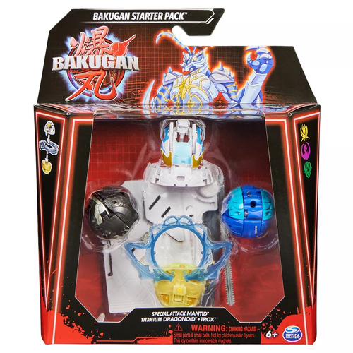 Bakugan Special Attack Mantid with Dragonoid and Trox Starter Pack Figures