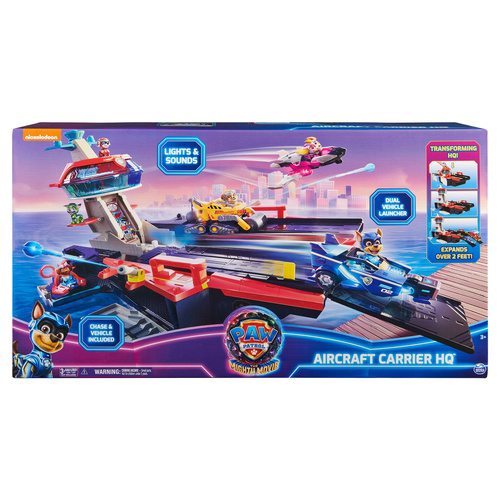 Paw Patrol The Mighty Movie Aircraft Carrier HQ