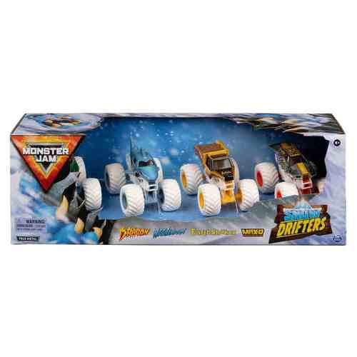 Monster Jam True Metal 1:64 Snow Drifters 4 Pack