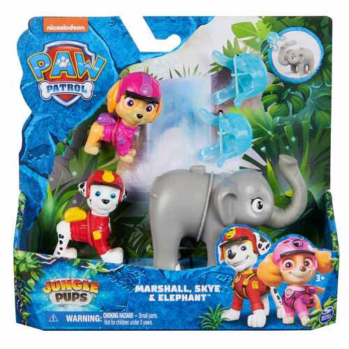 Paw Patrol Jungle Pups Marshall Skye & Elephant