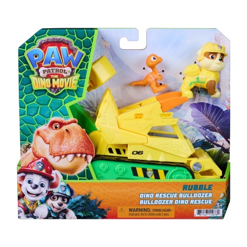 Paw Patrol The Dino Movie - Rubble Dino Rescue Bulldozer