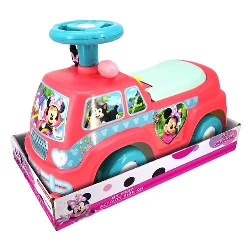 Kiddieland Disney Junior Minnie Mouse Light 'N' Sounds Minnie's Camping Van Ride On