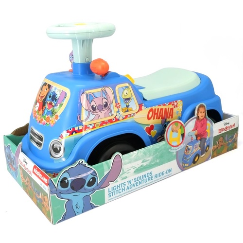 Kiddieland Disney Stitch  Light 'N' Sounds Adventure Ride On