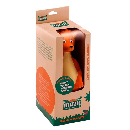 Mizzie the Kangaroo Natural Rubber Teething Toy