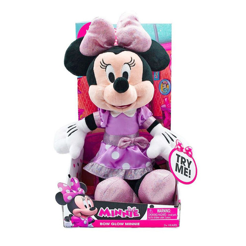 Minnie Mouse Bow Glow Minnie Purple Plush
