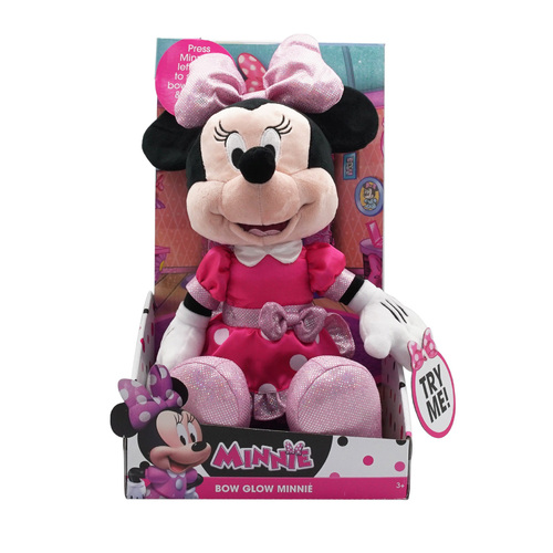 Minnie Mouse Bow Glow Minnie Pink Plush