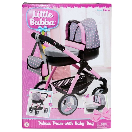 Little Bubba Deluxe Pram with Baby Bag