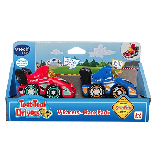 Vtech Toot-Toot Drivers V Racers 2 Pack - Blue & Red