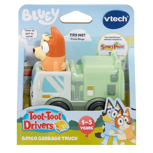 Vtech Toot-Toot Drivers Bluey Vehicle - Bingo Garbage Truck