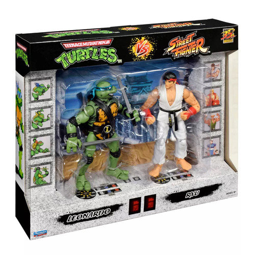 TMNT & Street Fighter 2pk Action Figure - Leonardo Vs Ryu