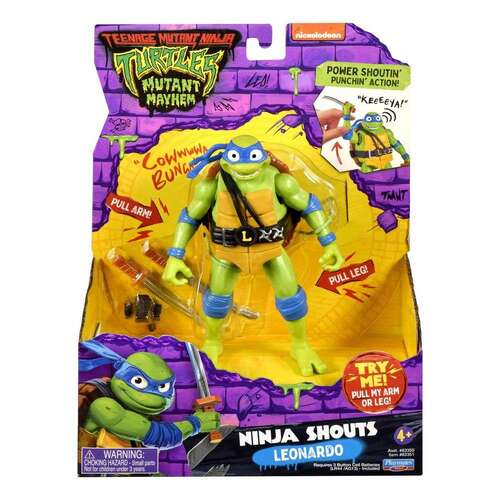 TMNT Mutant Mayhem Ninja Shouts Leonardo 5.5" Action Figure