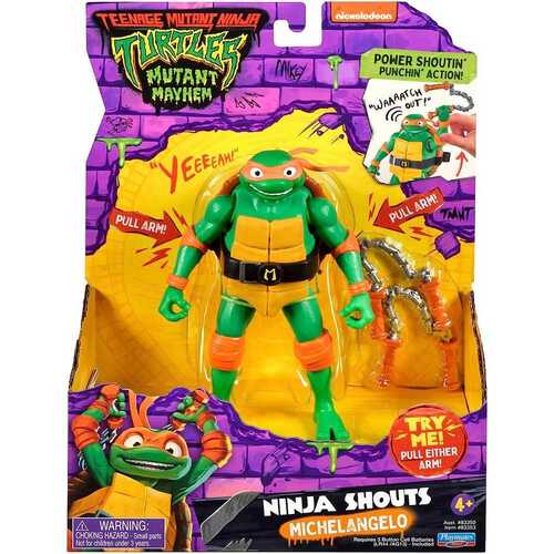 TMNT Mutant Mayhem Ninja Shouts Michelangelo 5.5" Action Figure