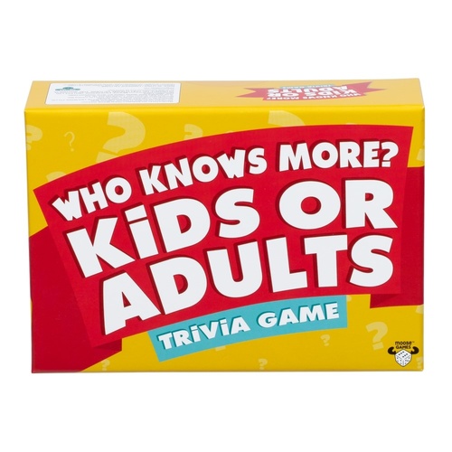 "Who Knows More? Kids Or Adults" Game