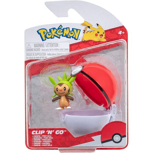 Pokemon Clip N Go Chespin + Poke Ball