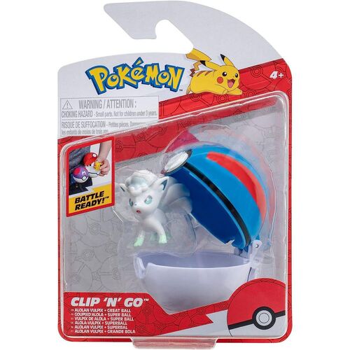 Pokemon Clip N Go Alolan Vulpix + Great Ball