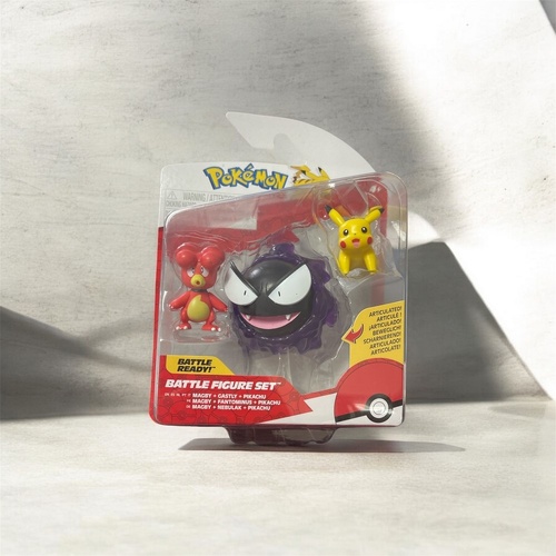 Pokemon Battle Figure Set Magby + Gastly + Pikachu