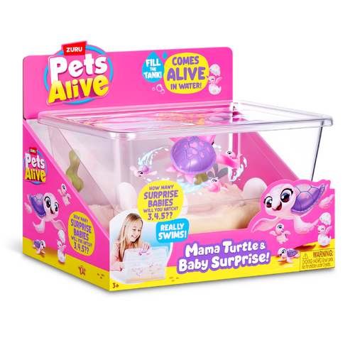 Zuru Pet's Alive Mama Turle Surprise Playset
