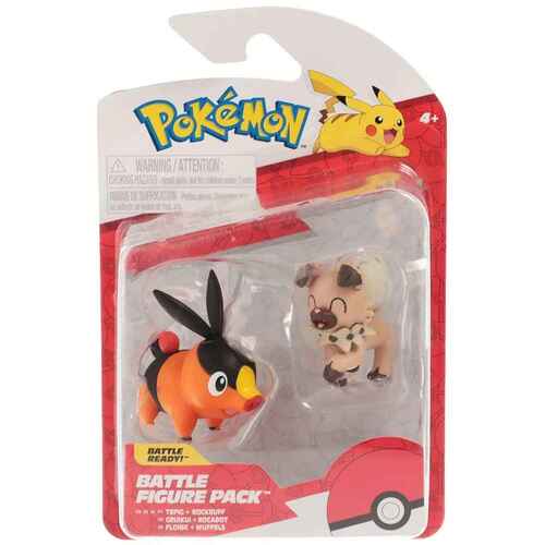 Pokemon Battle Figure Tepic + Rockruff