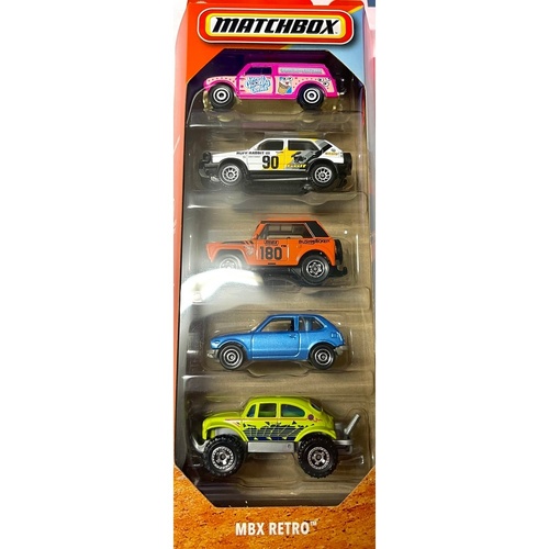 Matchbox Cars 5 Pack MBX Retro