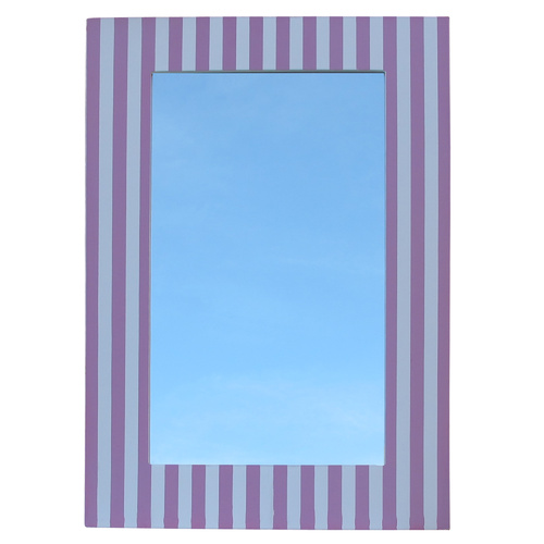 Wall Mirror Stripe Pink & White