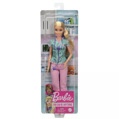 Barbie Nurse Blonde Doll in Scrubs