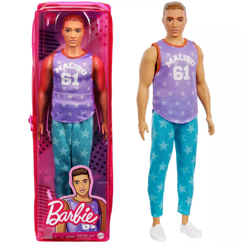 Barbie Ken Fashionista Doll 164 Purple Malibu Singlet