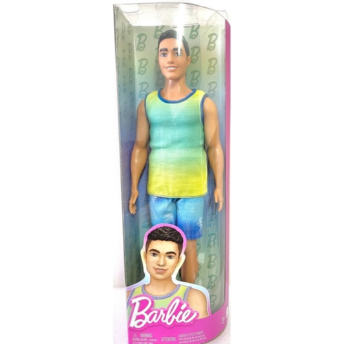 Barbie Fashionistas Ken Doll #236 in Ombre Tank And Jean Shorts, Black Hair