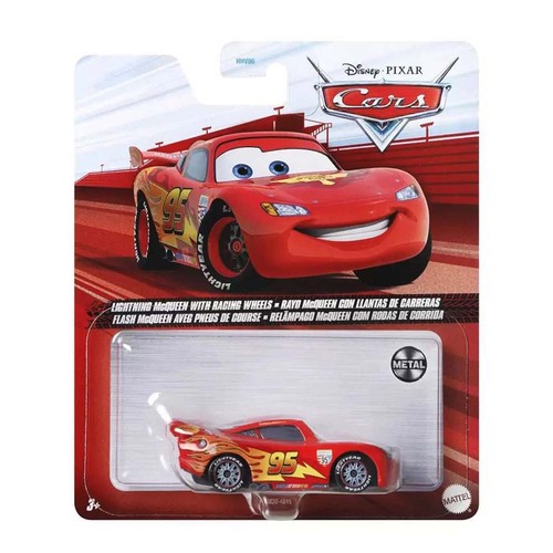 Disney Pixar Cars Lightning McQueen with Racing Wheels 1:55
