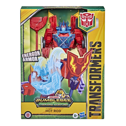 Transformers Cyberverse Dinobots Unite Autobot Hot Rod Action Figure