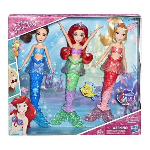 Disney Princess Ariel and Sisters Fashion Dolls 3 Pack