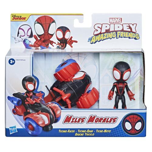 Marvel Spidey and His Amazing Friends Miles Morales Figure & Techno Racer