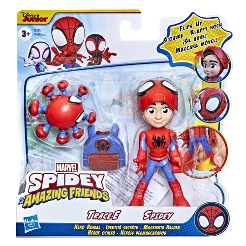 Marvel Spidey and His Amazing Friends Hero Reveal Figure 2-Pack Trace-E & Spidey
