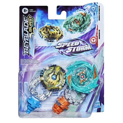 Beyblade Burst Surge Speedstorm Demise Satomb S6 and Anubion A6 Dual Pack