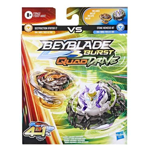 Beyblade Burst QuadDrive Destruction Ifritor I7 and Stone Nemesis N7 Dual Pack
