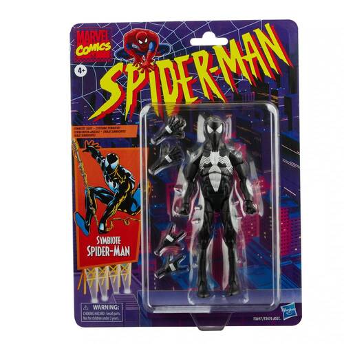 Marvel Legends Series Spider-Man Retro Symbiote Spider-Man Action Figure