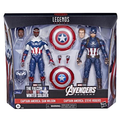 Marvel Legends Series Captain America 2-Pack Steve Rogers Sam Wilson MCU Figures