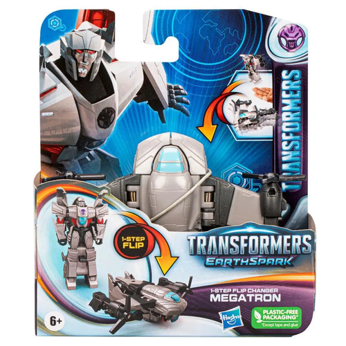 Transformers EarthSpark 1-Step Flip Changer Megatron Action Figure